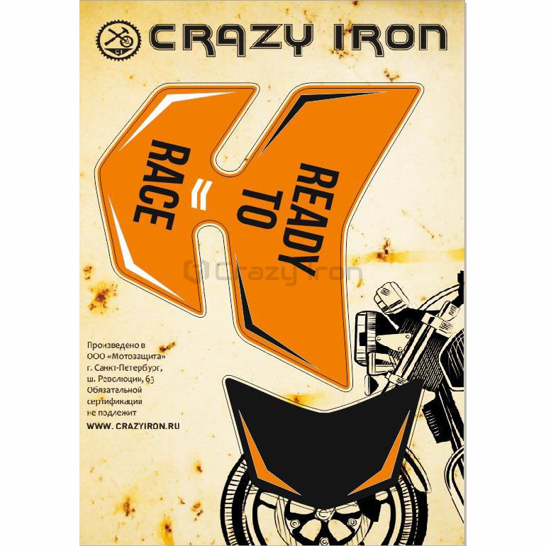 Наклейка на бак мотоцикла CRAZY IRON KTM DUKE #1