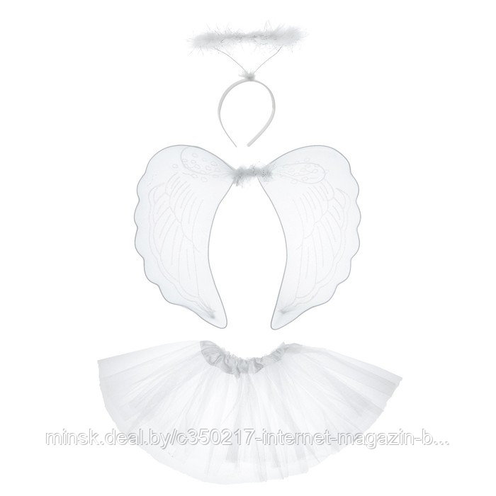 Карнавальный набор "Ангел" 4 предмета: крылья, ободок, юбка