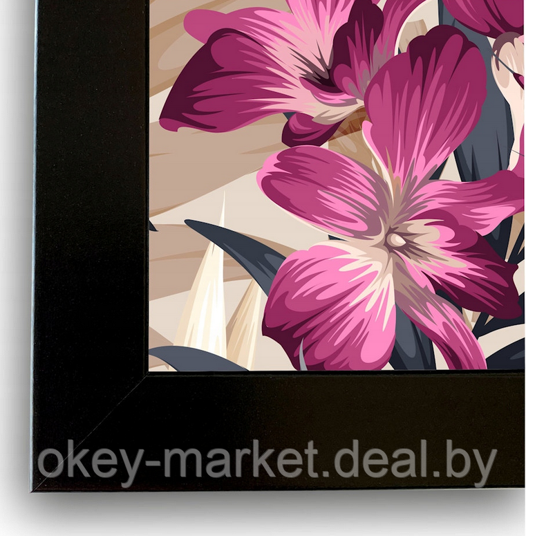 Модульная картина для интерьера размер 99x43 см Орхидея - фото 1 - id-p177901243