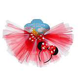 Карнавальный набор "Красотка" 2 предмета: ободок, юбка двухслойная, цвет красный, фото 3