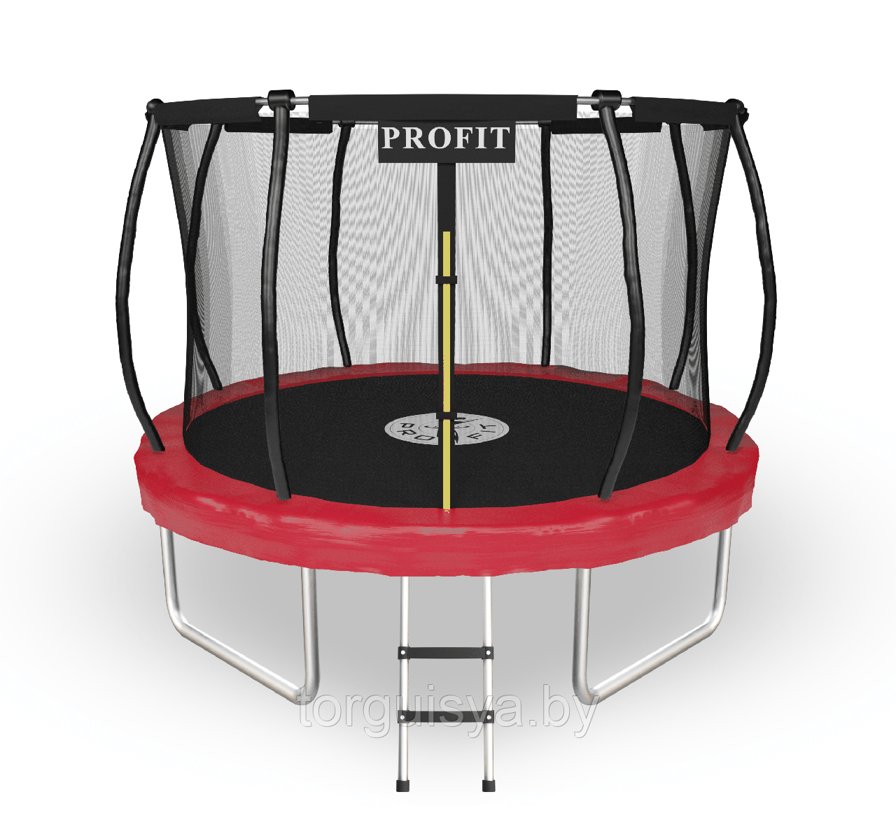 Батут ProFit Premium Red 312 см PRO с защитной сеткой и лестницей