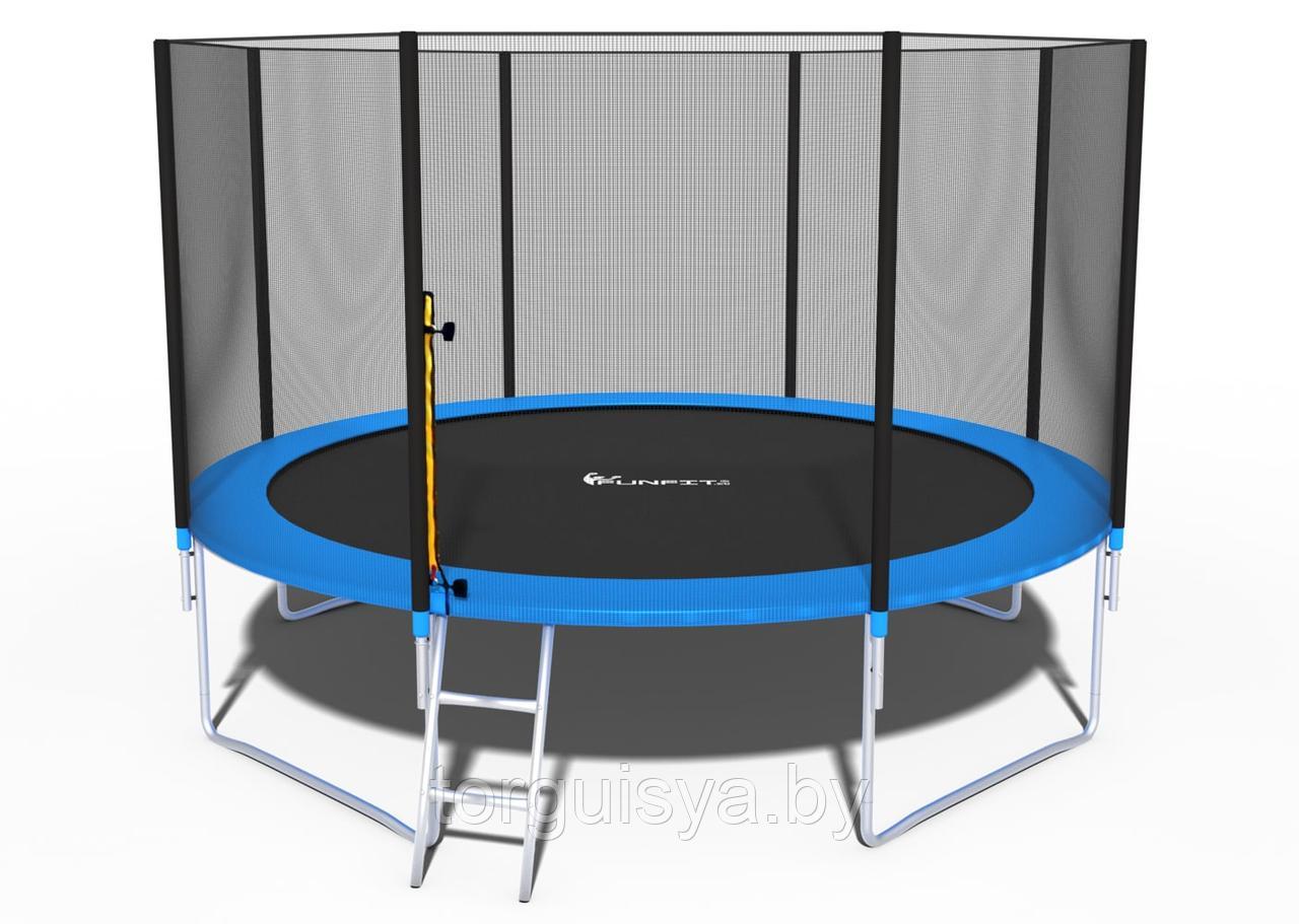 Батут складной Funfit 4,35 м (14ft) с защитной сеткой и лестницей