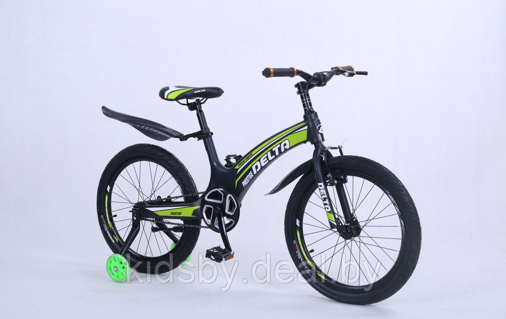 Детский велосипед Delta Prestige Maxx 20 2022 (черный/зеленый) спицы, магниевая рама - фото 1 - id-p177905754