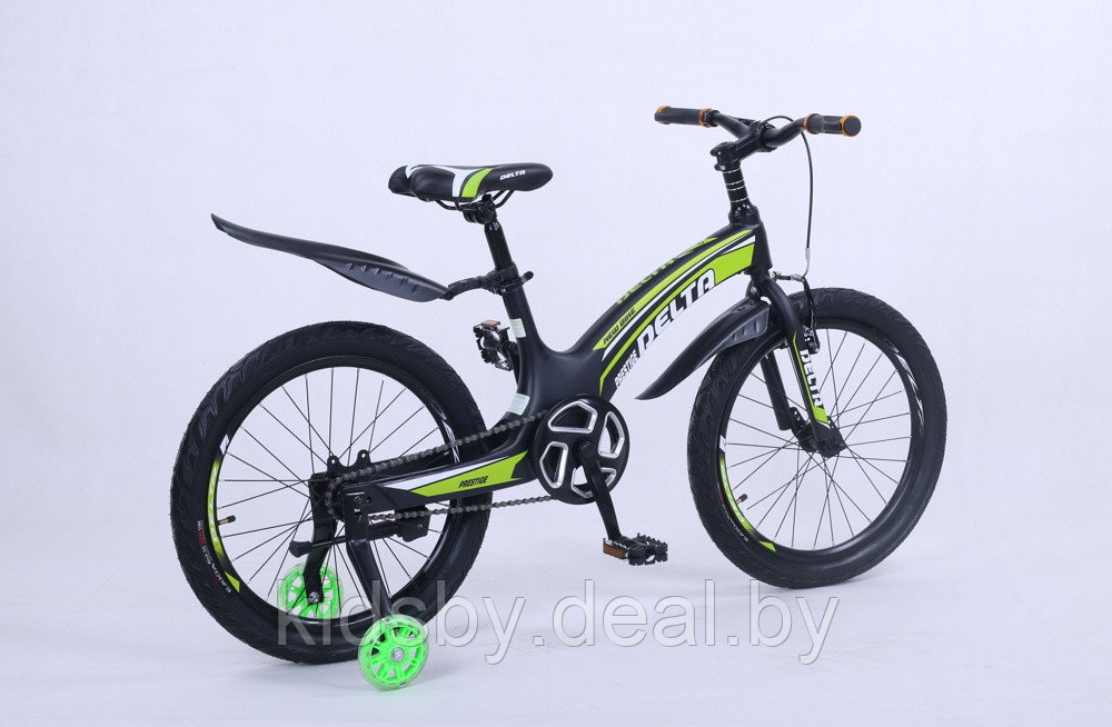 Детский велосипед Delta Prestige Maxx 20 2022 (черный/зеленый) спицы, магниевая рама - фото 3 - id-p177905754