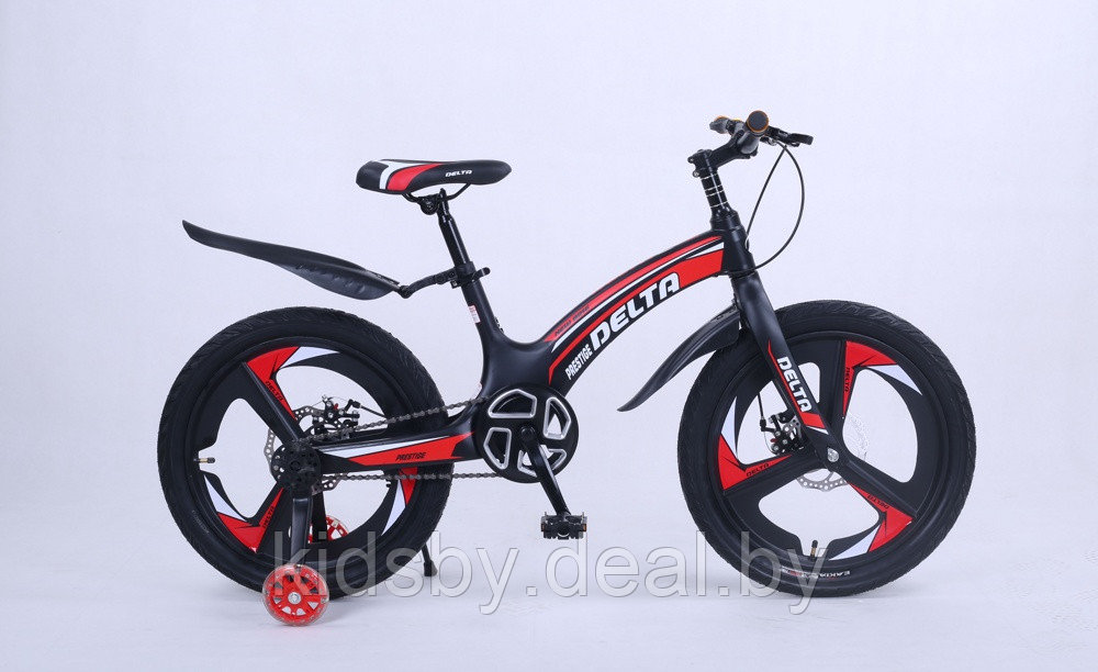 Детский велосипед Delta Prestige Maxx D 20 2022 (черный/красный, литые диски) магниевая рама, вилка и колеса - фото 2 - id-p177905757