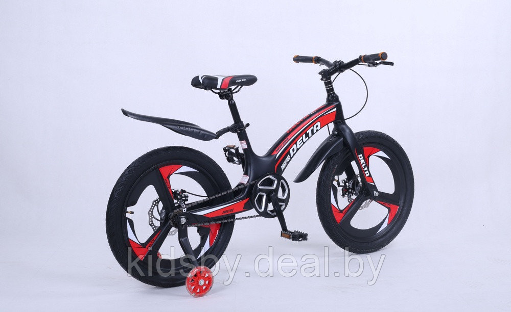Детский велосипед Delta Prestige Maxx D 20 2022 (черный/красный, литые диски) магниевая рама, вилка и колеса - фото 3 - id-p177905757