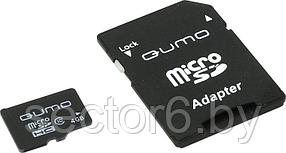 Карта памяти Qumo QM4GMICSDHC10 microSDHC 4Gb Class10 + microSD--&gt;SD Adapter QUMO QM4GMICSDHC10