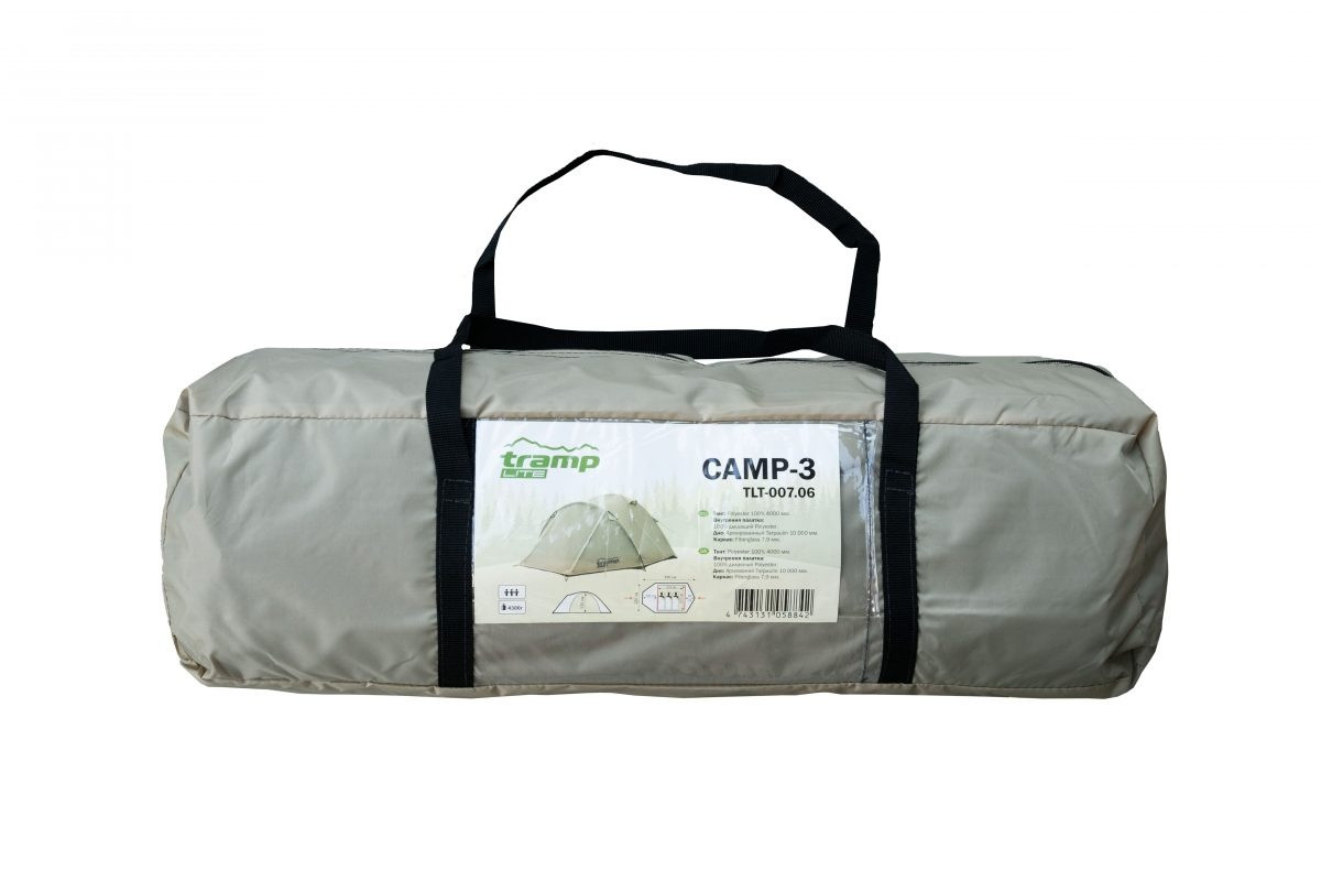 Туристическая палатка Tramp Lite Camp 3 (V2) SAND - фото 6 - id-p158667476