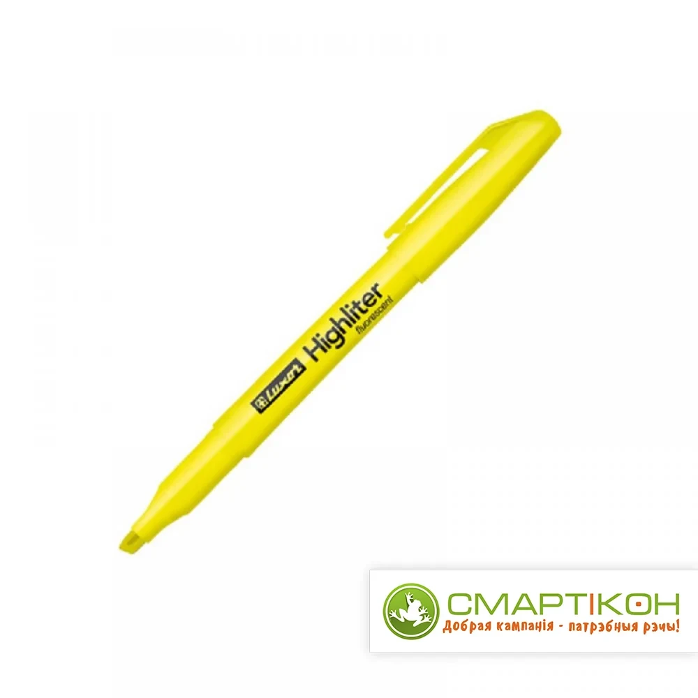 Маркер текстовый Luxor Highliter желтый флуоресцентный 1-3,5 мм. - фото 1 - id-p177893298