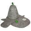 Комплект банный (шапка, рукавица, коврик) войлок серый - фото 1 - id-p100250071