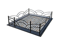Ограда металлическая на захоронение №7,8,25