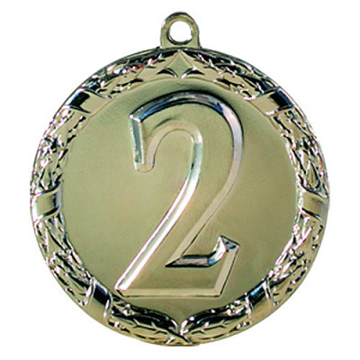 Медаль 2-е место ,  4,5 см , без ленты , арт.005
