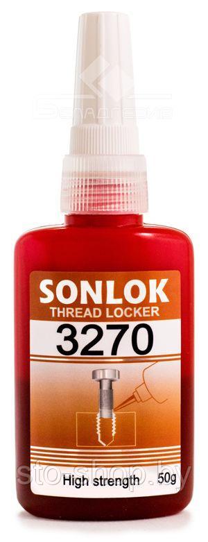 Фиксатор резьбы высокой прочности 50г SONLOK 3270, аналог Loctite 270