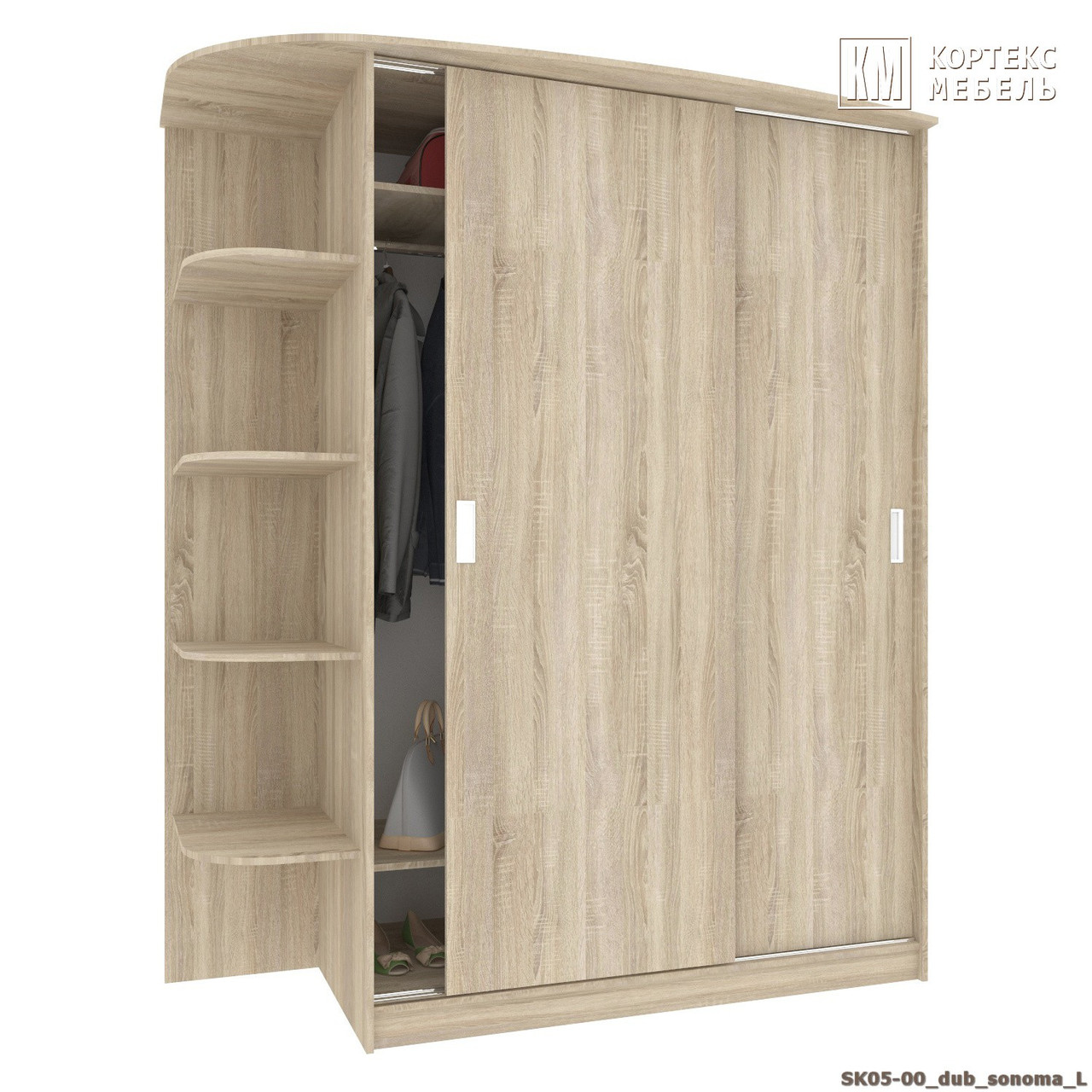 шкаф распашной венге дуб сонома