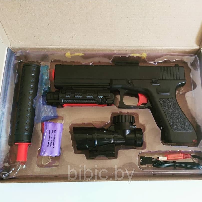 Детский аккумуляторный пистолет с глушителем Desert Eagle гидрогель - фото 2 - id-p117369072