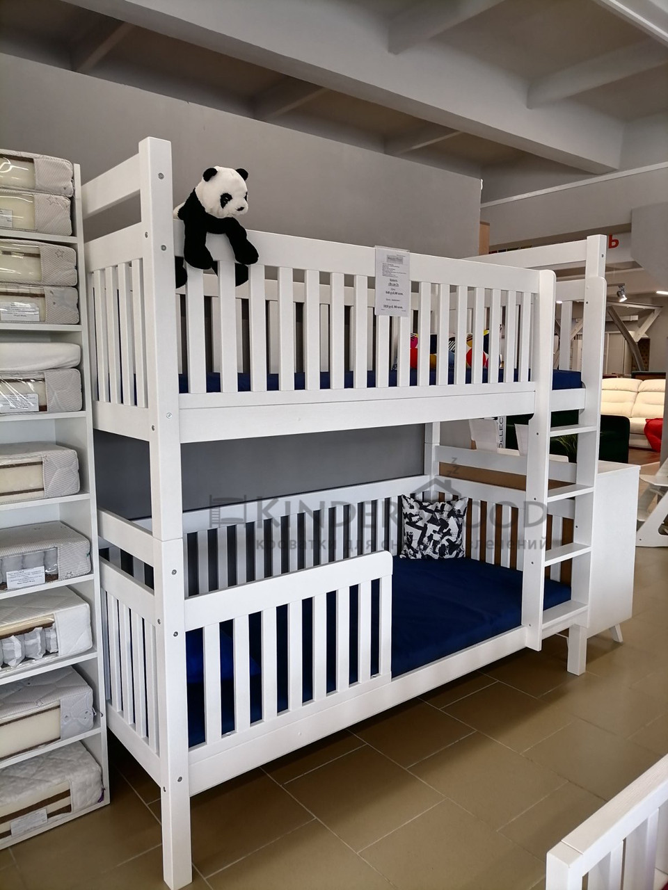 Детская двухъярусная кровать с ящиками "Вуди-3" цвет белый 160х80 - фото 1 - id-p177946243