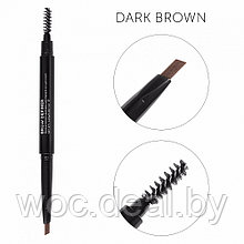Lucas’ Cosmetics Механический карандаш для бровей со щеточкой Темно-Коричневый