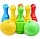 Детский боулинг 6 кеглей высотой 33 см и два шара с отверстиями для пальцев диаметром 17 см, фото 2
