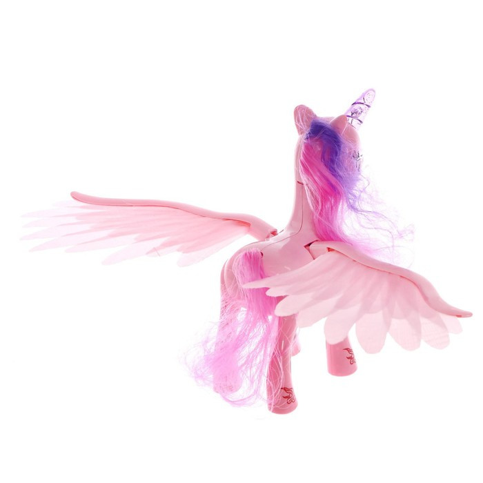 Музыкальная игрушка «Единорог», со светом и звуком, машет крыльями, цвет розовый - фото 3 - id-p177949877