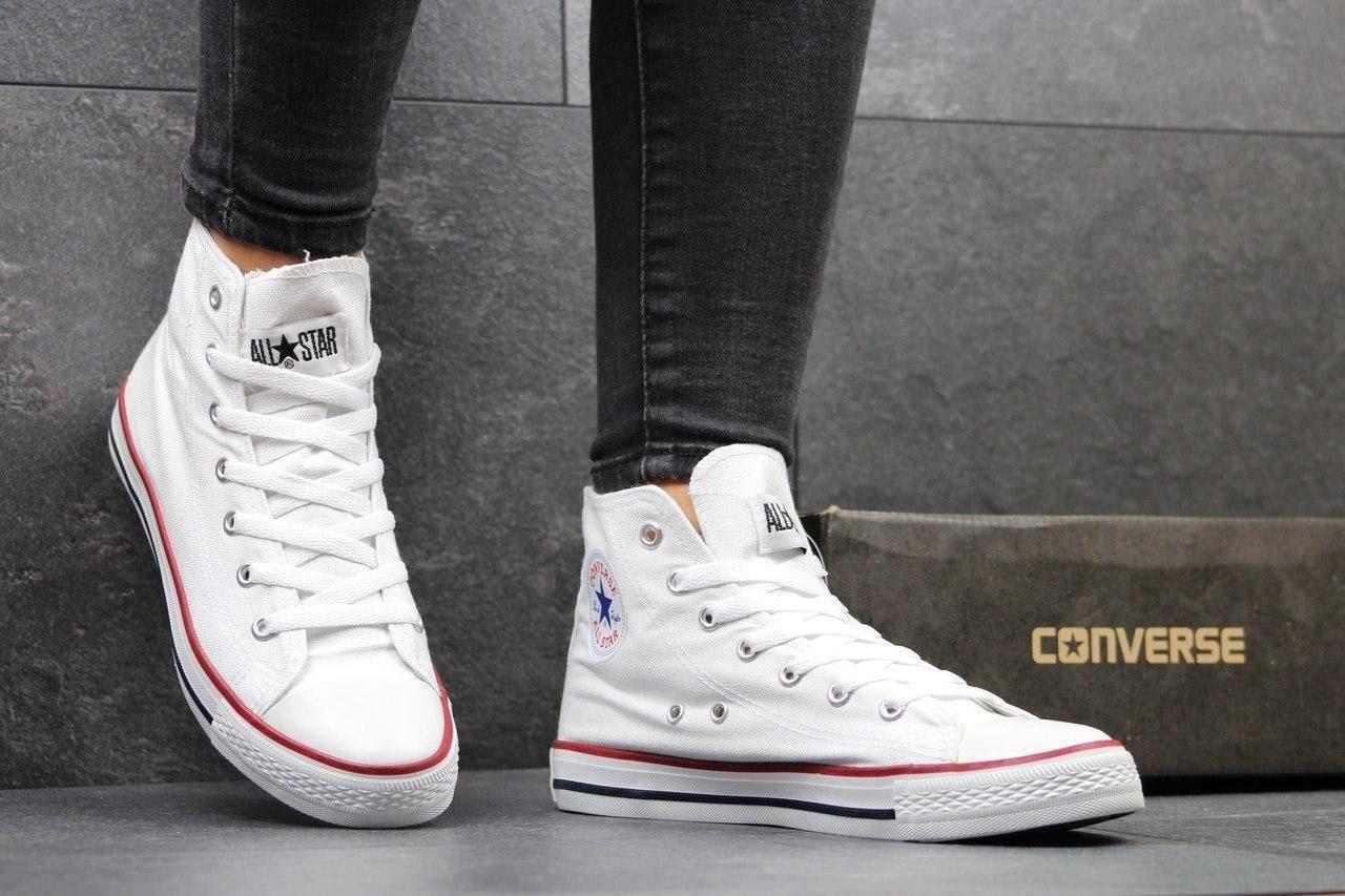 Кеды Converse All Star белые высокие - фото 2 - id-p177958143