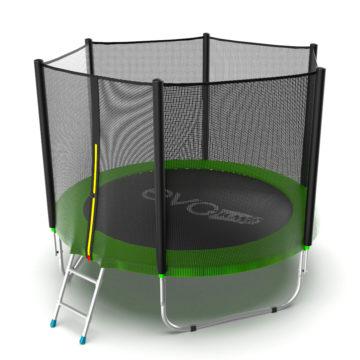 EVO JUMP External 8ft (Green) Батут с внешней сеткой и лестницей, диаметр 8ft (зеленый) - фото 1 - id-p177958342