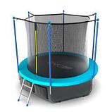 EVO JUMP Internal 10ft (Wave). Батут с внутренней сеткой и лестницей, диаметр 10ft (морская волна)+нижняя сеть, фото 4