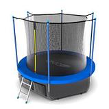 EVO JUMP Internal 10ft (Sky). Батут с внутренней сеткой и лестницей, диаметр 10ft (синий) + нижняя сеть, фото 3