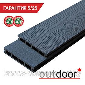 Террасная доска ДПК Outdoor 3D 150*25*4000 мм. OCEAN BLACK черная