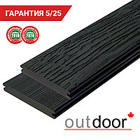 Террасная доска ДПК Outdoor 3D 140*21*2900 мм. полнотелая STORM/OLD WOOD BLACK черная