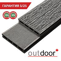 Террасная доска ДПК Outdoor 150*25*3000 мм. OLD WOOD/вельвет графит