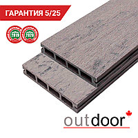 Террасная доска ДПК Outdoor 3D 150*25*4000 мм. STORM GREY серая