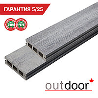 Террасная доска ДПК Outdoor 3D 90*25*4000 мм. STORM GREY серая