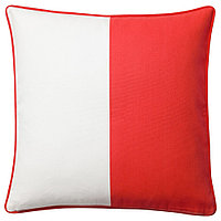 МАЛИНМАРИА  Чехол для подушки IKEA  красный, белый 50×50 СМ