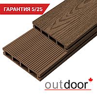 Террасная доска ДПК Outdoor 150*20*3000 мм. вельвет/текстура дерево мореный дуб