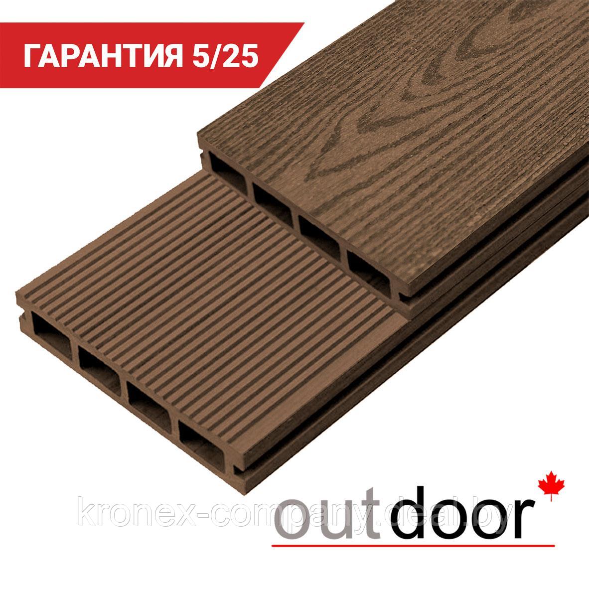 Террасная доска ДПК Outdoor 150*20*4000 мм. вельвет/текстура дерево мореный дуб - фото 1 - id-p144933488