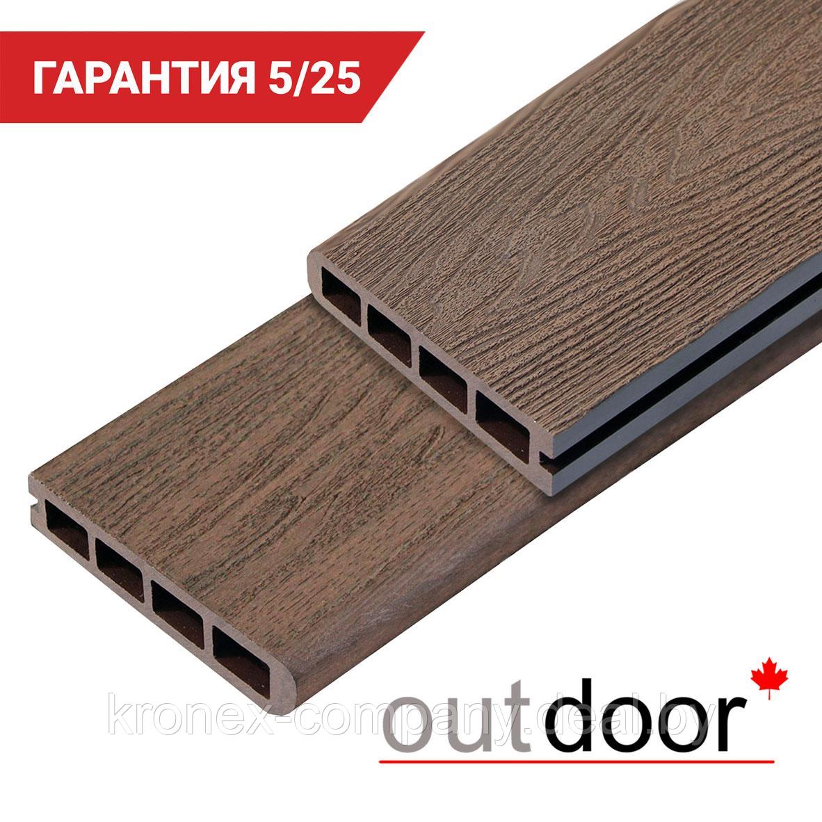 Террасная доска ДПК Outdoor 3D 150*25*4000 мм. завершающая HAVANA/ARIZONA BROWN коричневая микс - фото 1 - id-p144933474