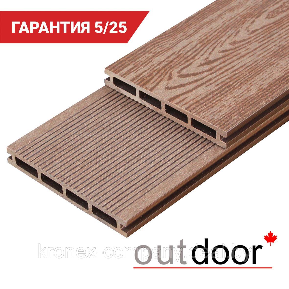 Террасная доска ДПК Outdoor 150*20*4000 мм. вельвет/текстура дерево дуб - фото 1 - id-p144933490