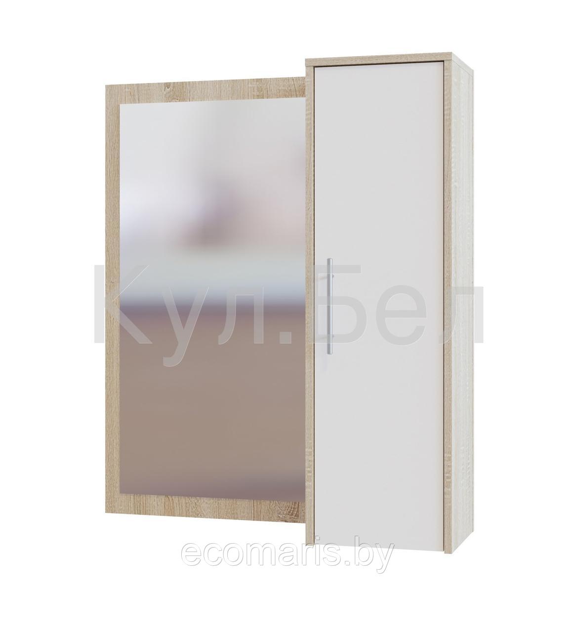 Шкаф настенный с зеркалом Сокол ПЗ-4 (венге/беленый дуб 1) - фото 5 - id-p177966112