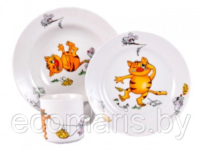Набор посуды 3 предмета Идиллия 200,175,200 рис Кошки-мышки - фото 1 - id-p177966176