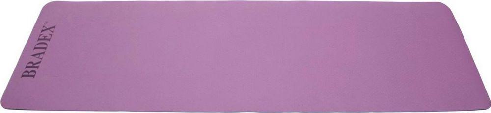 Коврик для йоги и фитнеса 183*61*0,6 двухслойный фиолетовый Bradex SF 0402 - фото 3 - id-p177966280