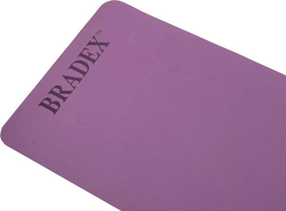 Коврик для йоги и фитнеса 183*61*0,6 двухслойный фиолетовый Bradex SF 0402 - фото 6 - id-p177966280