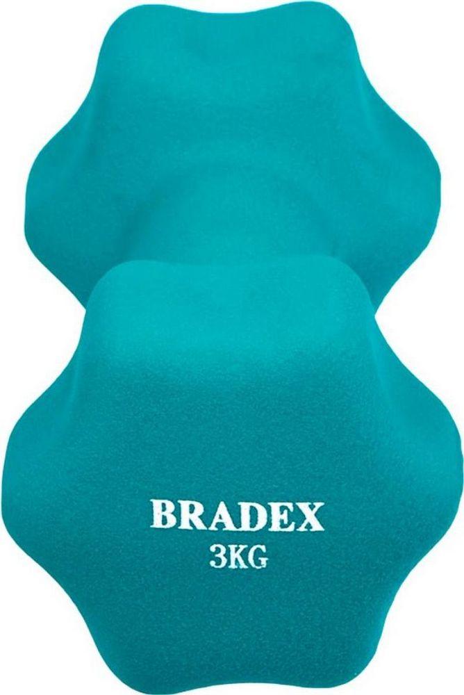Гантель неопреновая 3 кг голубая Bradex SF 0543 - фото 3 - id-p177966291