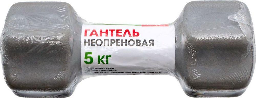 Гантель неопреновая 5 кг серая Bradex SF 0545 - фото 2 - id-p177966295