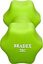 Гантель неопреновая 2 кг салатовая Bradex SF 0542, фото 3