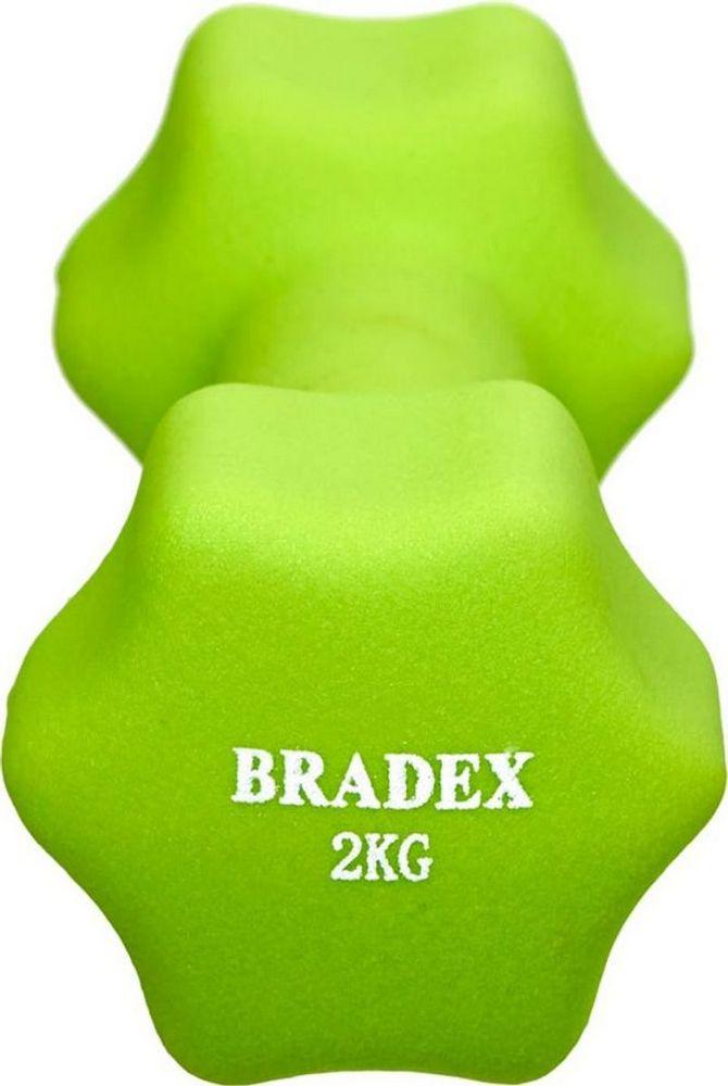 Гантель неопреновая 2 кг салатовая Bradex SF 0542 - фото 3 - id-p177966299