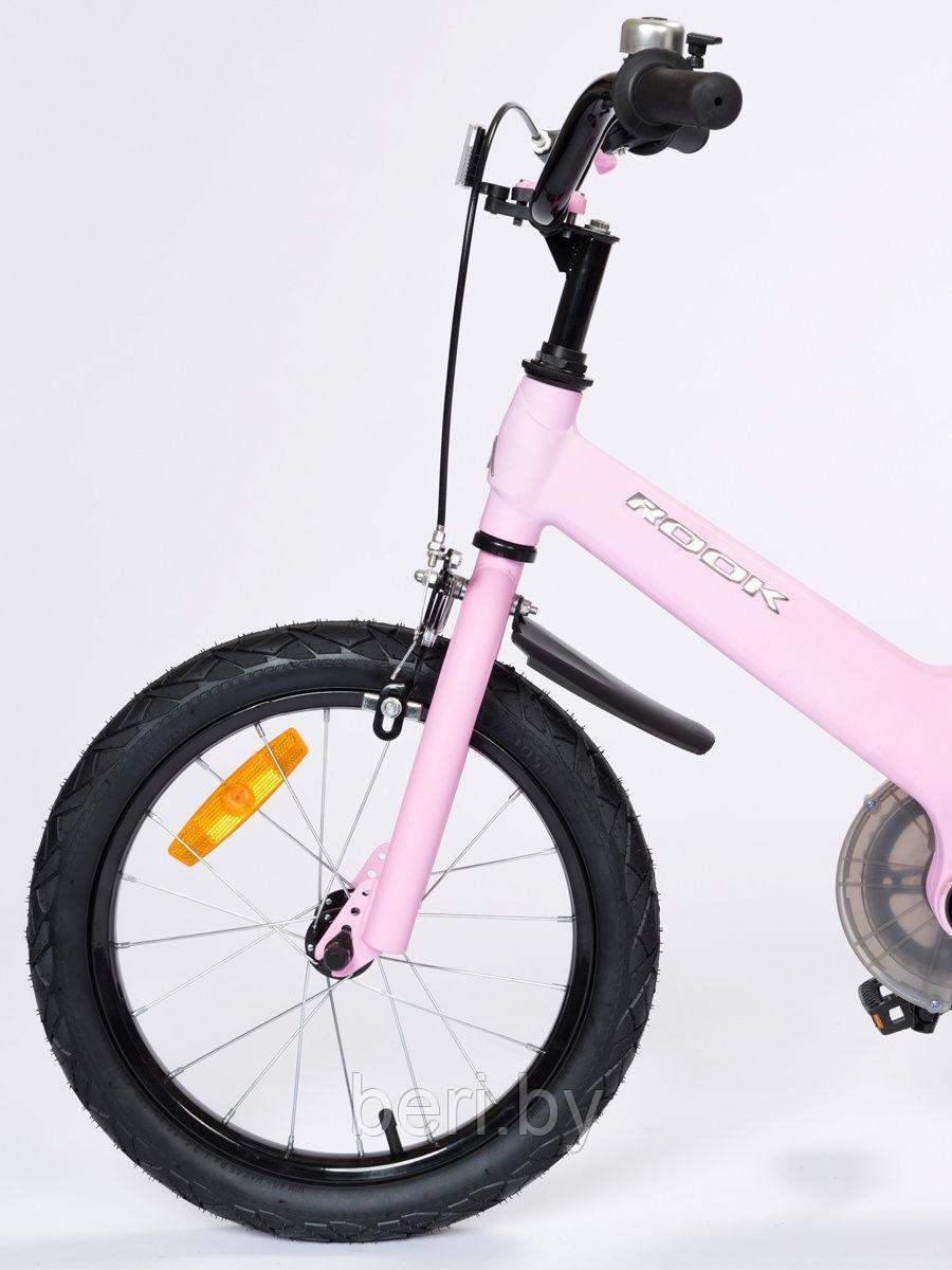 KMH160PK Детский велосипед Rook Hope 16", МАГНИЕВАЯ РАМА, приставные колеса, звонок, защита цепи - фото 3 - id-p177969862