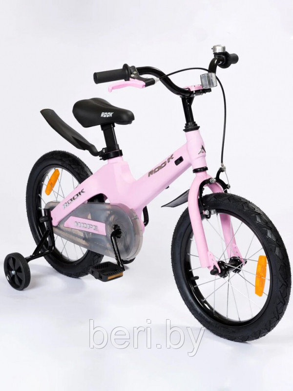 KMH180PK Детский велосипед Rook Hope 18", МАГНИЕВАЯ РАМА, приставные колеса, звонок, защита цепи - фото 3 - id-p177969959