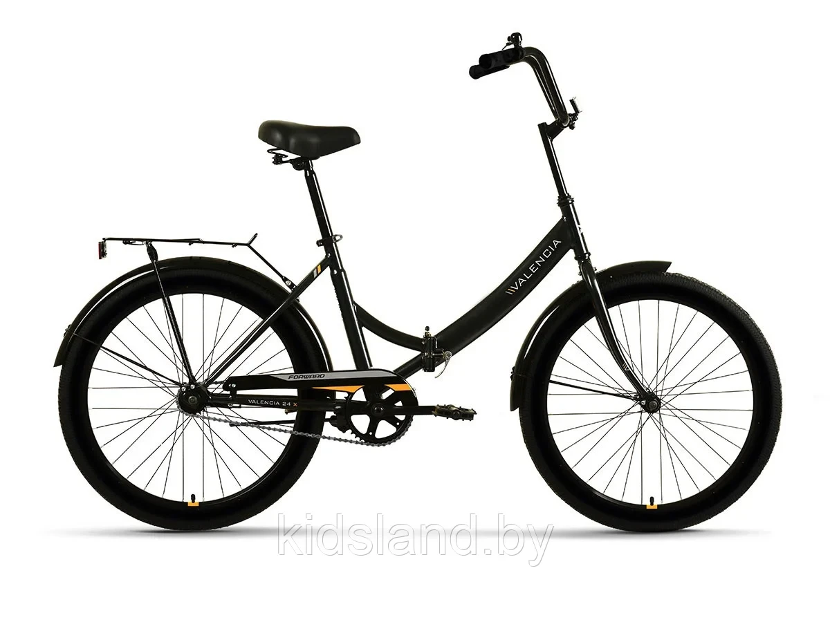 Велосипед Forward Valencia 24 2.0 2022 (черный/оранжевый)