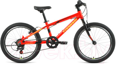 Детский велосипед Forward Rise 20 2.0 2022 (красный/ярко-желтый)