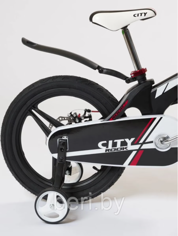 KMC160BK Детский велосипед ROOK CITY 16", приставные колеса, звонок, защита цепи - фото 5 - id-p177973902